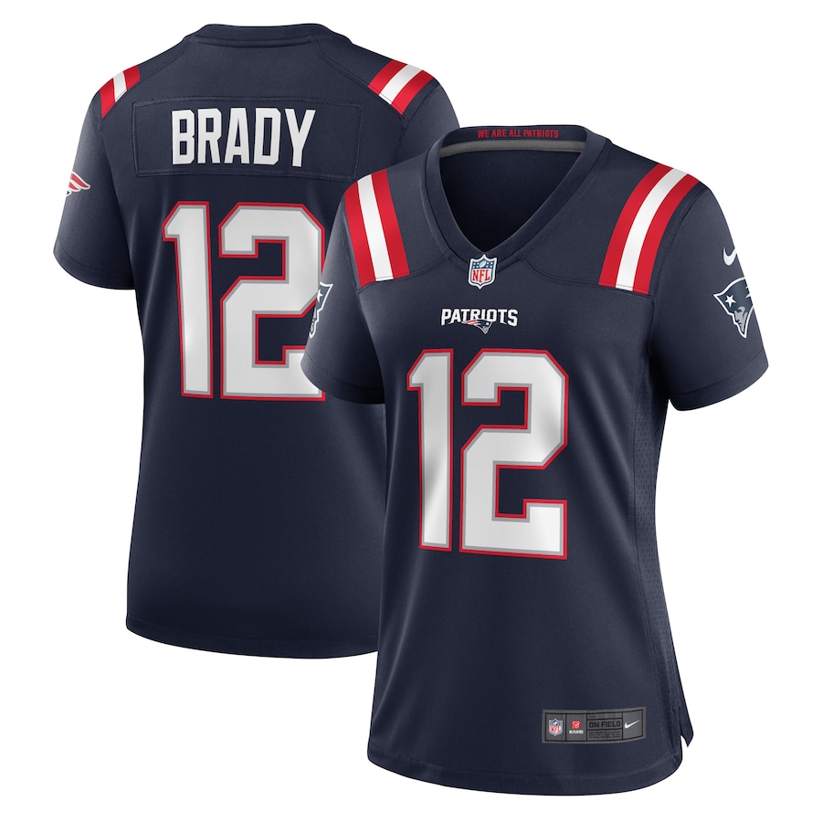 Women's New England Patriots Tom Brady Nike Navy Retired Game Jersey - Puhuasuan