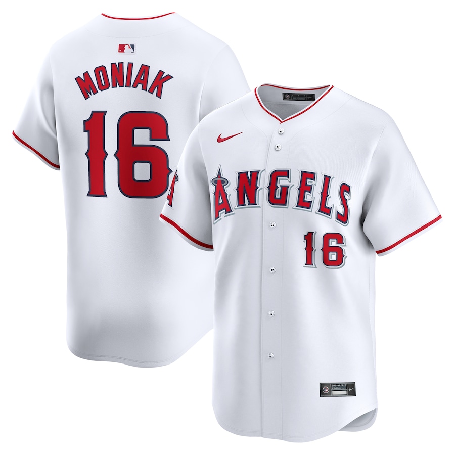 Men's Los Angeles Angels Mickey Moniak Nike White Home Limited Player Jersey - Puhuasuan