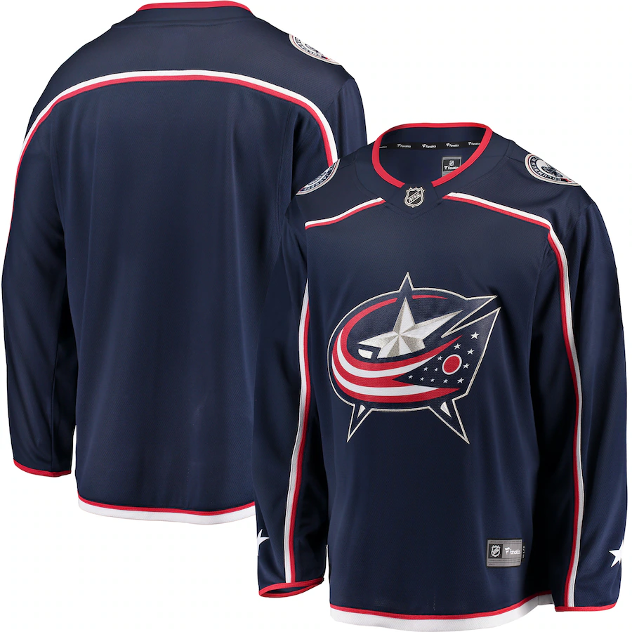 Men's Columbus Blue Jackets Fanatics Navy Breakaway Home Jersey - Puhuasuan