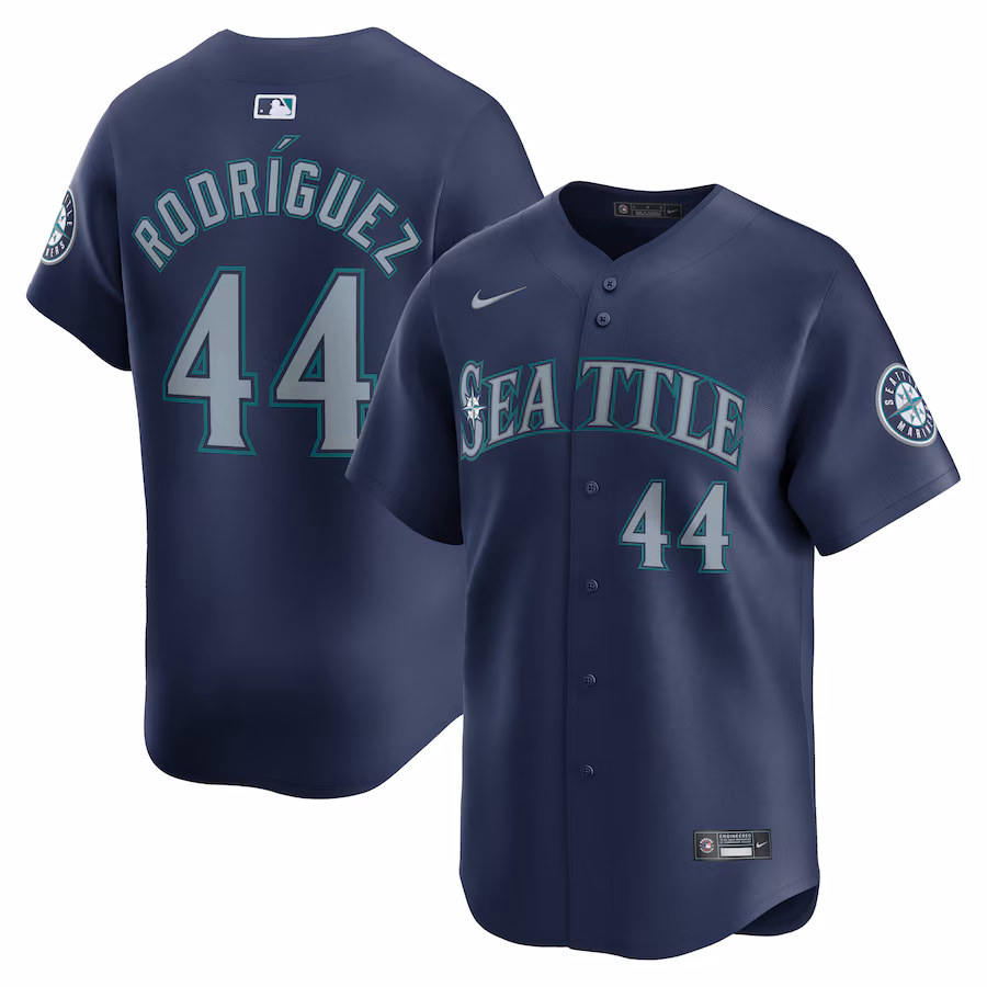 Men's Seattle Mariners Julio Rodríguez Nike Navy Road Limited Player Jersey - Puhuasuan