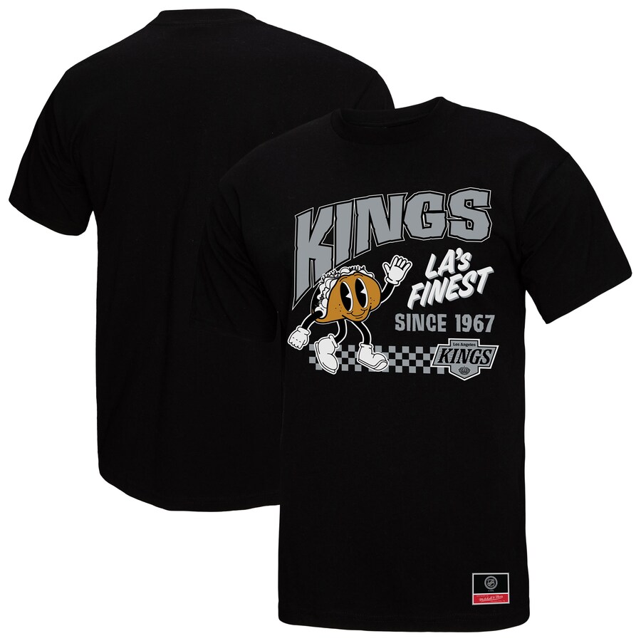 Men's Los Angeles Kings Mitchell & Ness Black Local Food T-Shirt - Puhuasuan