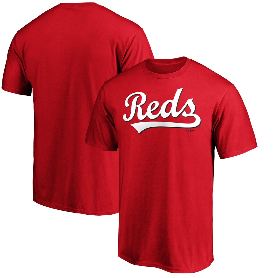 Men's Cincinnati Reds Red Official Wordmark T-Shirt - Puhuasuan
