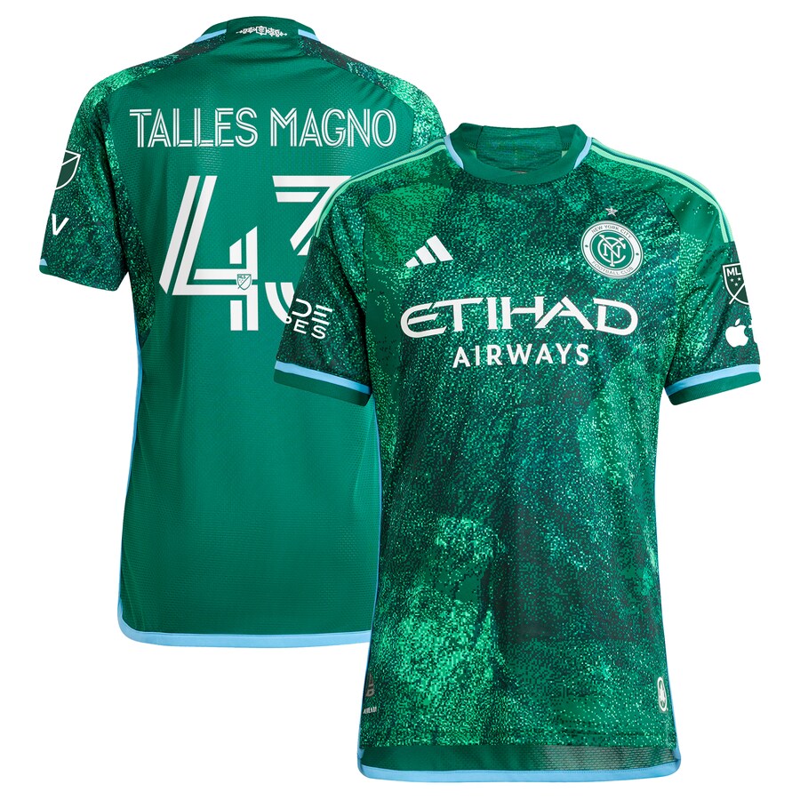 Men's New York City FC Talles Magno adidas Green 2023 The Parks Authentic Player Jersey - Puhuasuan