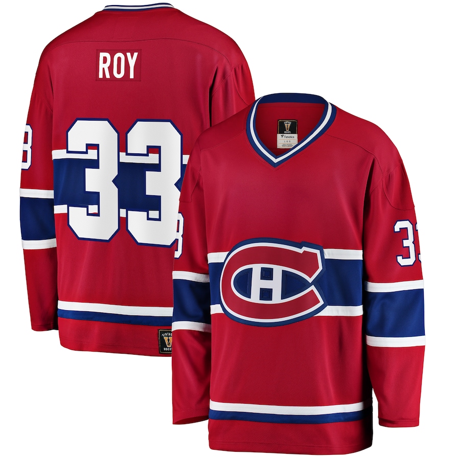 Men's Montreal Canadiens Patrick Roy Fanatics Branded Red Premier Breakaway Retired Player Jersey - Puhuasuan