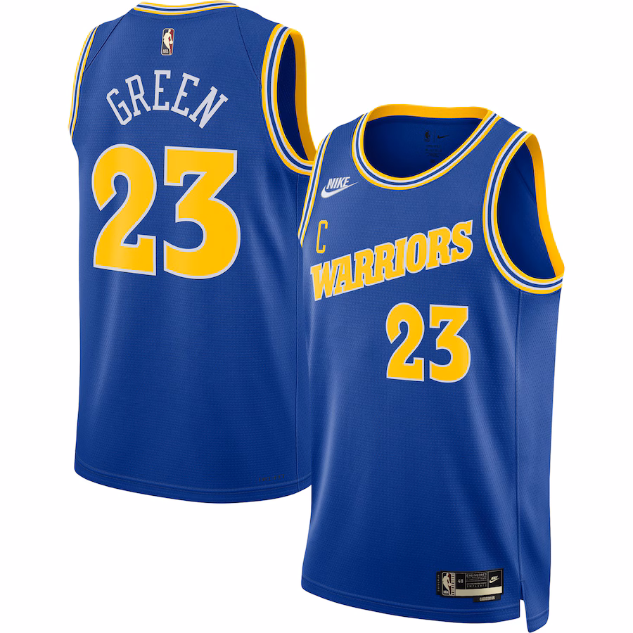 Men's Golden State Warriors Draymond Green Nike Blue Swingman Jersey - Classic Edition - Puhuasuan