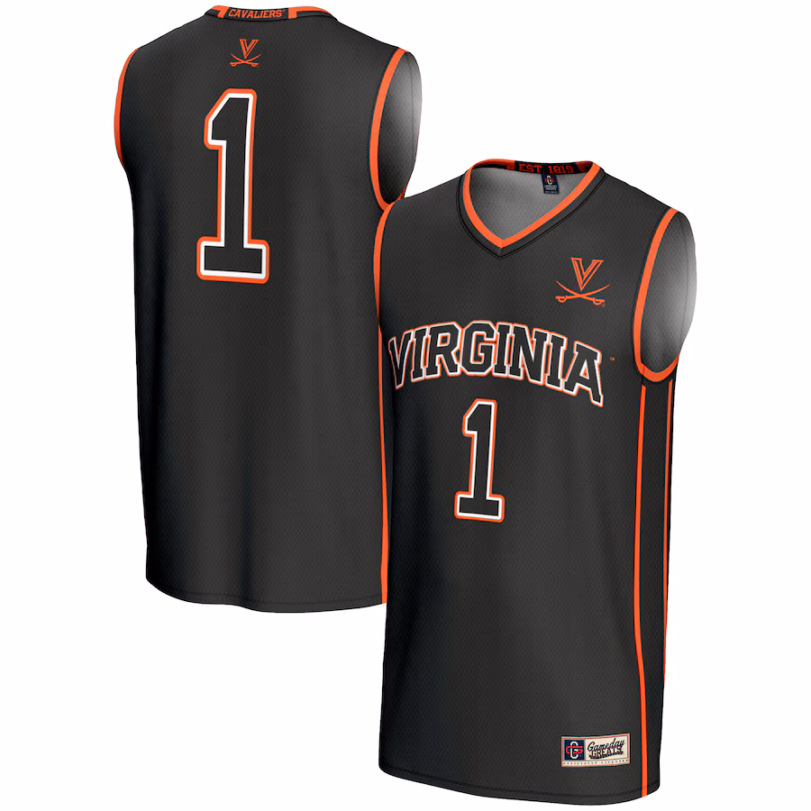 Youth GameDay Greats Black #1 Virginia Cavaliers Lightweight Basketball Jersey - Puhuasuan