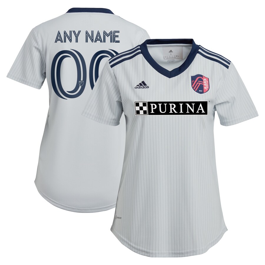 Women's St. Louis City SC adidas Gray 2023 The Spirit Kit Replica Custom Jersey - Puhuasuan