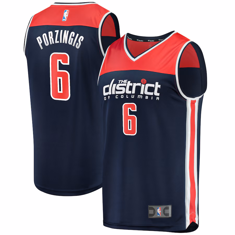Youth Washington Wizards Kristaps Porzingis Fanatics Navy Fast Break Player Jersey - Statement Edition - Puhuasuan