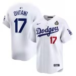 Men's Los Angeles Dodgers Shohei Ohtani Nike White 2024 World Series Home Limited Player Jersey - Puhuasuan