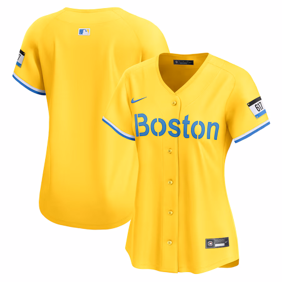 Women's Boston Red Sox  Nike Gold City Connect Limited Jersey - Puhuasuan