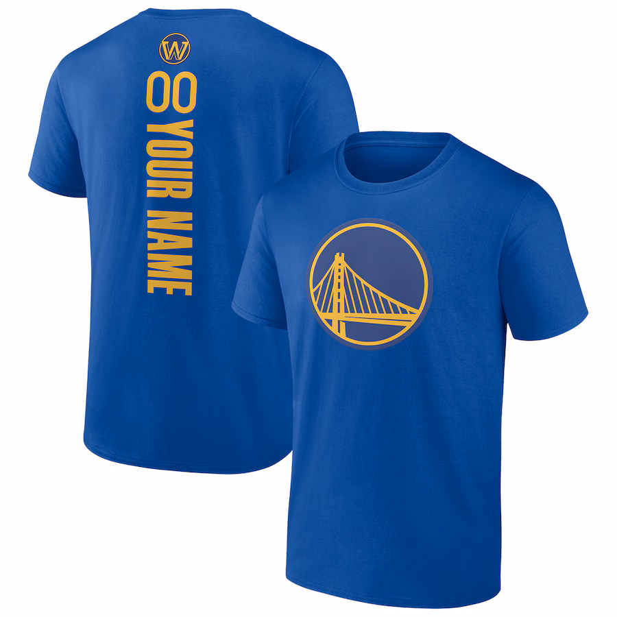 Men's Golden State Warriors Royal Personalized Playmaker Team T-Shirt - Puhuasuan