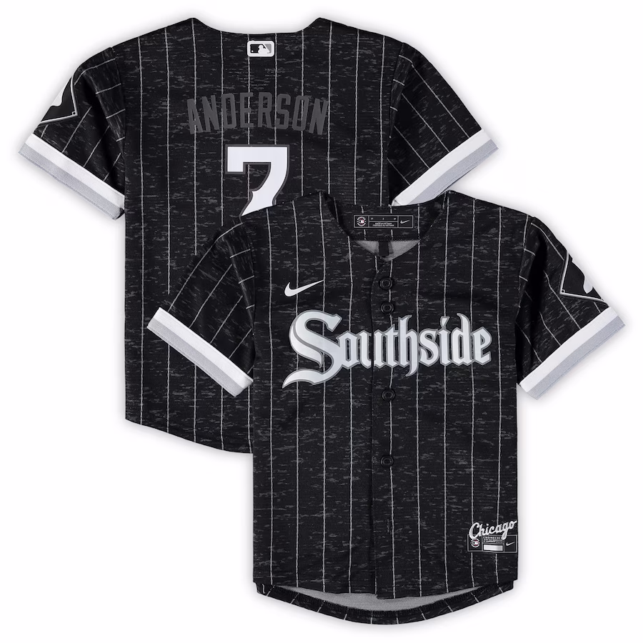 Toddler Chicago White Sox Tim Anderson Nike Black City Connect Replica Player Jersey - Puhuasuan