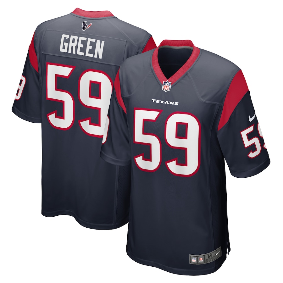 Men's Houston Texans Kenyon Green Nike Navy Player Game Jersey - Puhuasuan