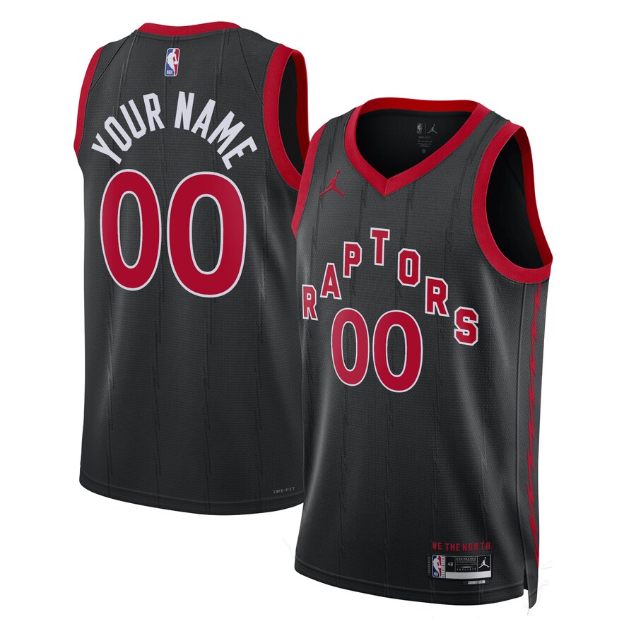 Unisex Toronto Raptors Jordan Brand Black 2022/23 Swingman Custom Jersey - Statement Edition - Puhuasuan