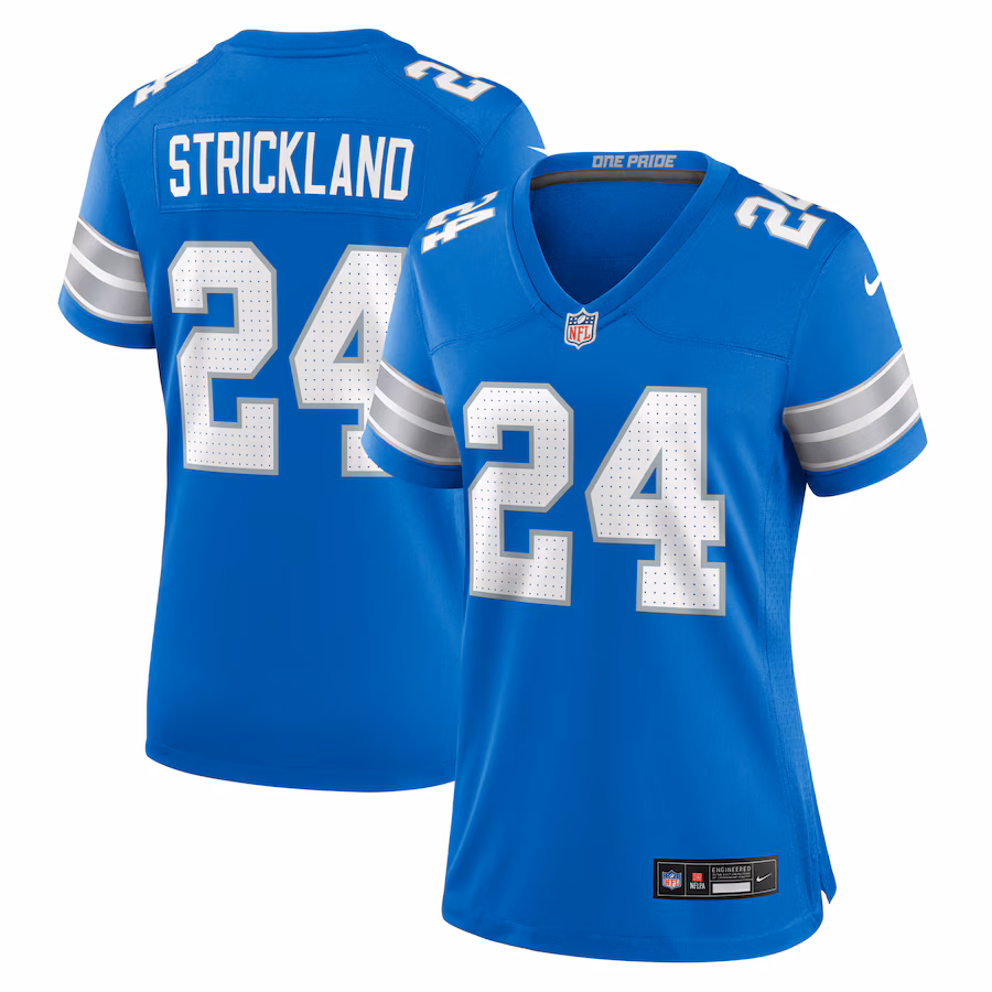 Women's Detroit Lions Loren Strickland Nike Blue Team Game Jersey - Puhuasuan