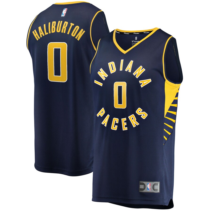 Youth Indiana Pacers Tyrese Haliburton Fanatics Navy 2021/22 Fast Break Replica Jersey - Icon Edition - Puhuasuan