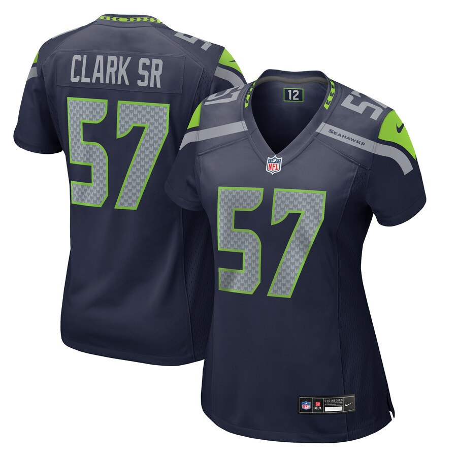 Women's Seattle Seahawks Frank Clark Nike College Navy  Game Jersey - Puhuasuan