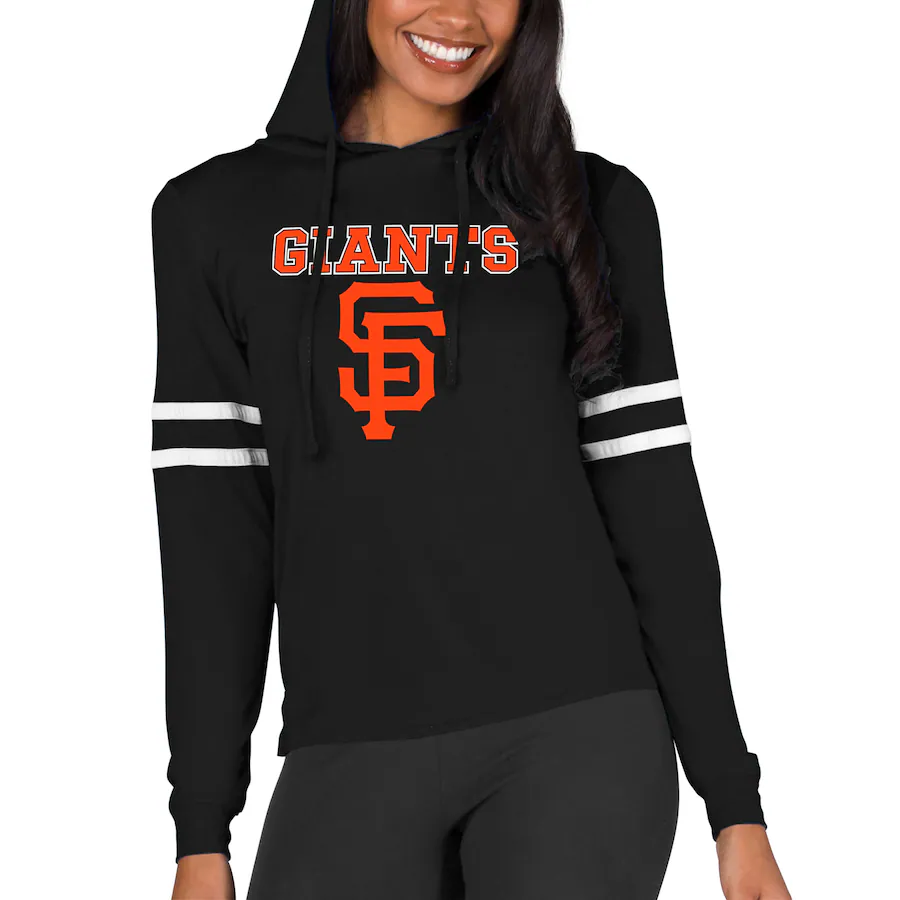 Women's San Francisco Giants Concepts Sport Black Marathon Lightweight Lounge Pullover Hoodie - Puhuasuan