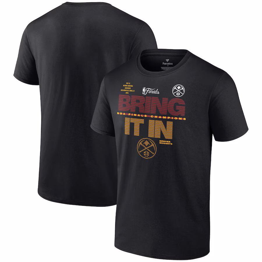 Men's Denver Nuggets  Fanatics Black 2023 NBA Finals Champions Hometown Originals Technical T-Shirt - Puhuasuan