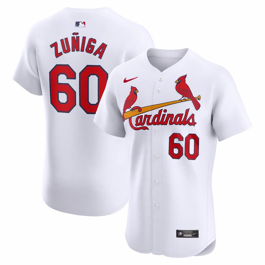 Men's St. Louis Cardinals Guillermo Zuñiga Nike White Home Elite Player Jersey - Puhuasuan