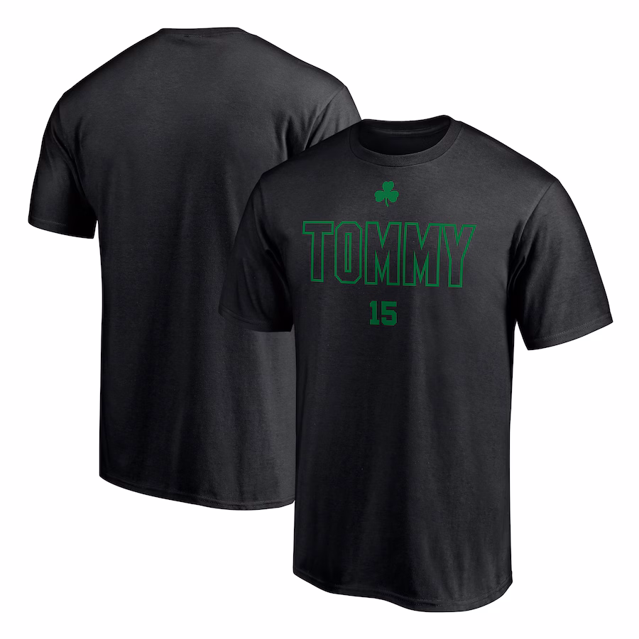 Men's Boston Celtics Tom Heinsohn Black T-Shirt - Puhuasuan