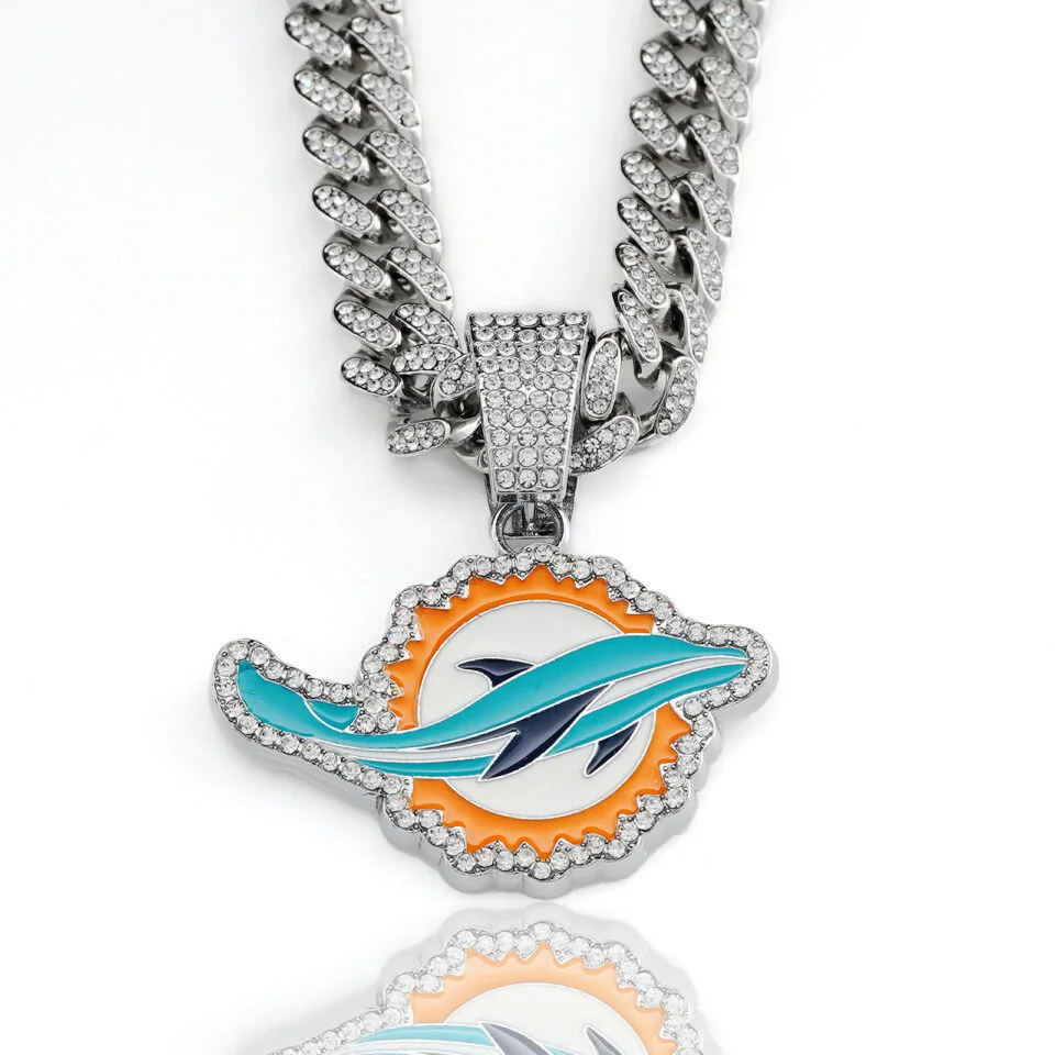Miami Dolphins Football Necklace for Fans - Puhuasuan