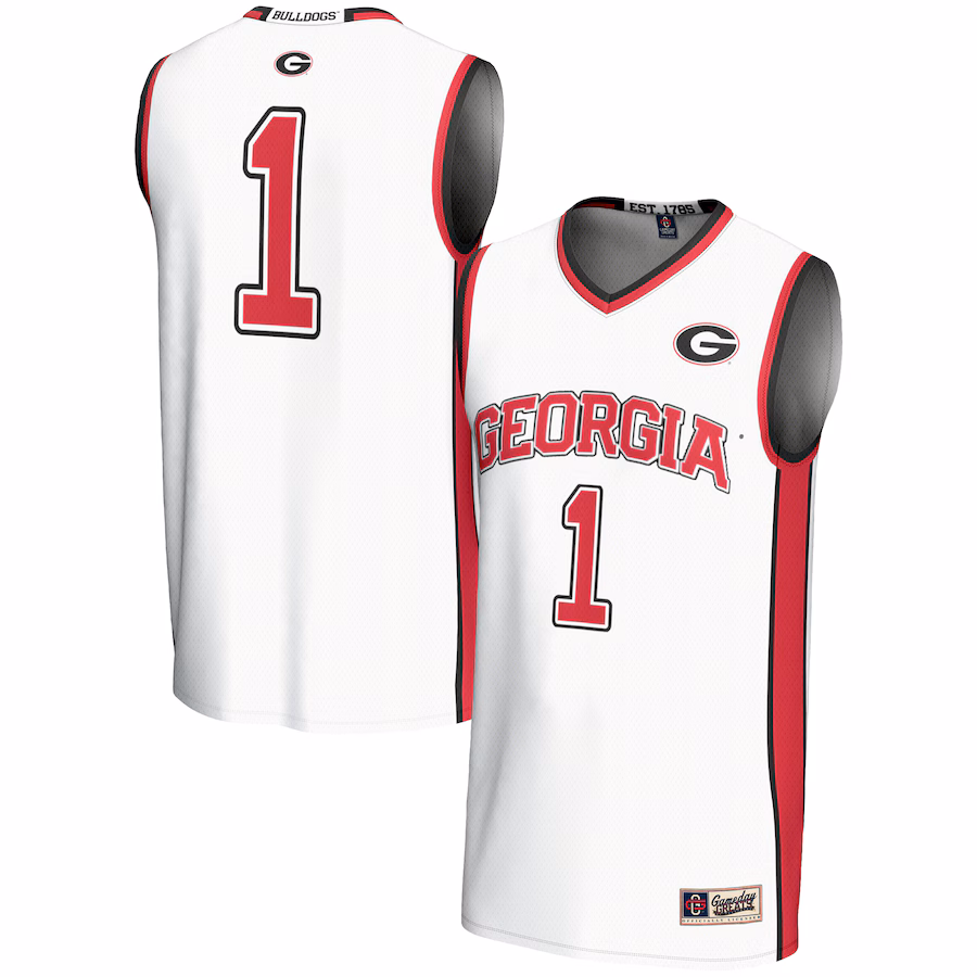 Youth GameDay Greats #1 White Georgia Bulldogs Lightweight Basketball Jersey - Puhuasuan