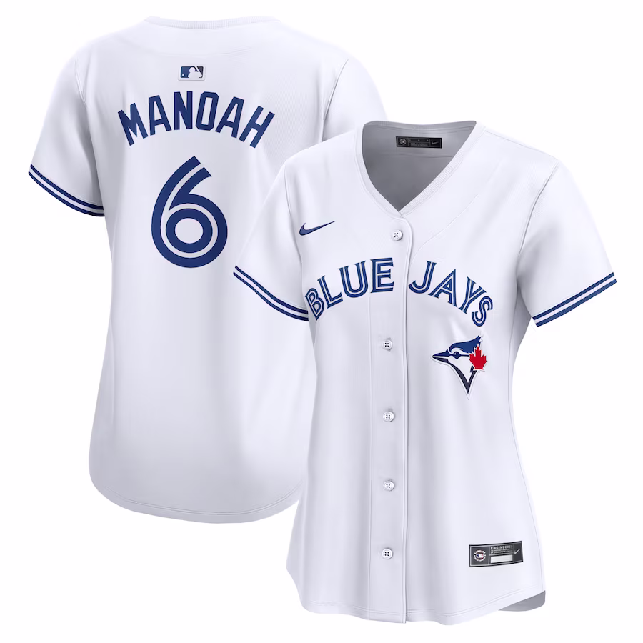 Women's Toronto Blue Jays Alek Manoah Nike White Home Limited Player Jersey - Puhuasuan