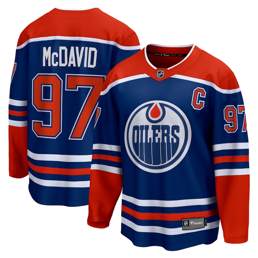 Men's Edmonton Oilers Connor McDavid Fanatics Royal Home Breakaway Jersey - Puhuasuan