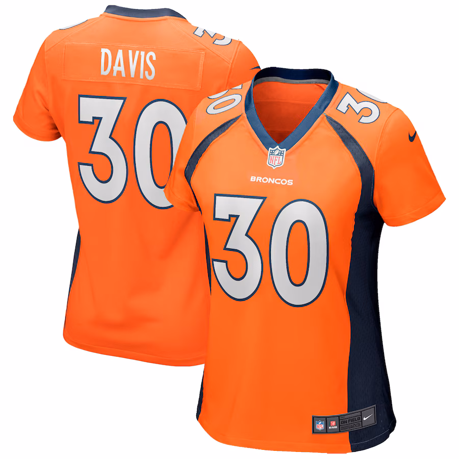 Women's Denver Broncos Terrell Davis Nike Orange Game Retired Player Jersey - Puhuasuan