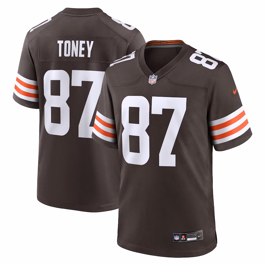 Men's Cleveland Browns Kadarius Toney Nike Brown Team Game Jersey - Puhuasuan