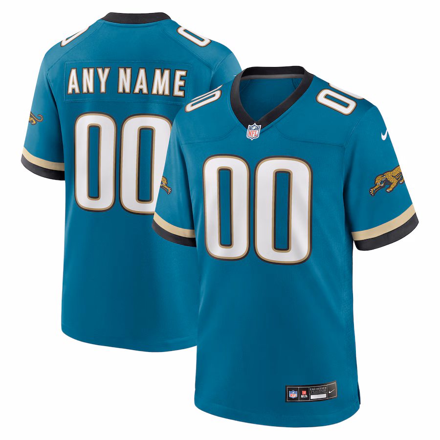 Men's Jacksonville Jaguars Nike Teal Prowler Throwback Custom Game Jersey - Puhuasuan