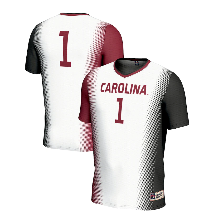 Youth GameDay Greats White #1 South Carolina Gamecocks  Lightweight Women's Soccer Jersey - Puhuasuan