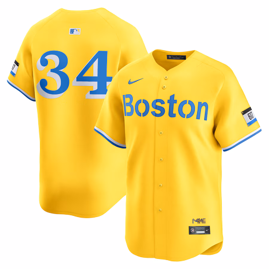 Men's Boston Red Sox David Ortiz Nike Gold City Connect Retired Player Jersey - Puhuasuan