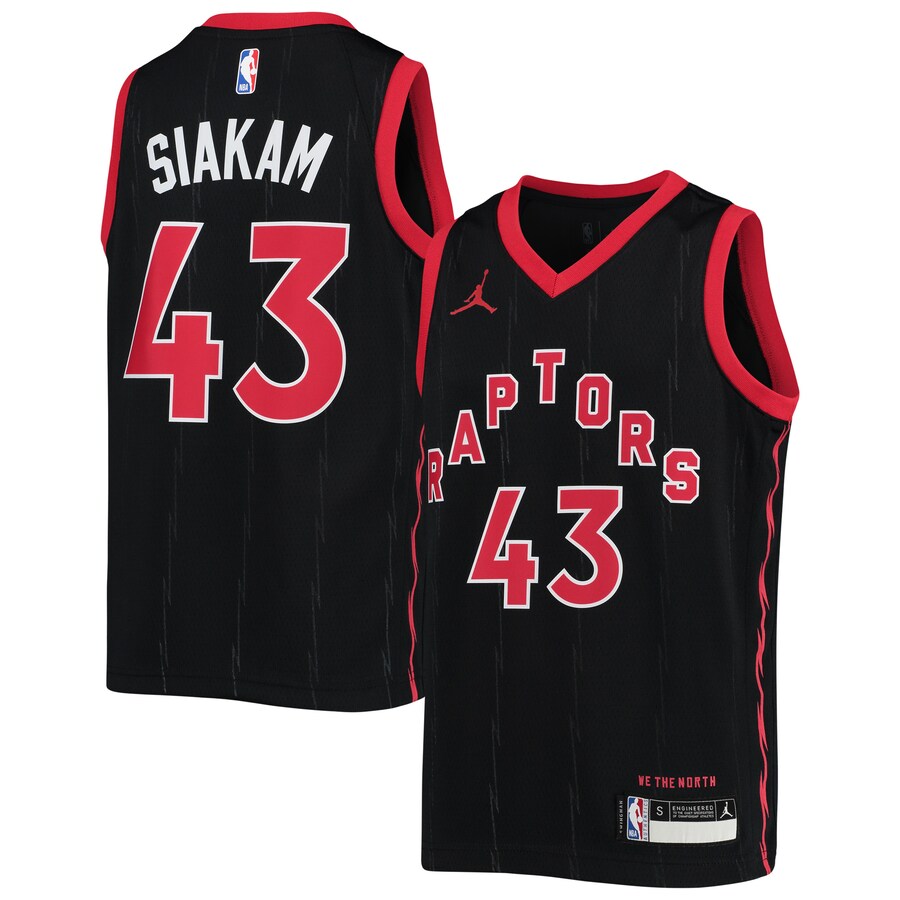 Youth Toronto Raptors Pascal Siakam Jordan Brand Black 2020/21 Swingman Jersey - Statement Edition - Puhuasuan