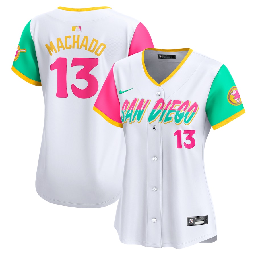 Women's San Diego Padres Manny Machado Nike White City Connect Limited Player Jersey - Puhuasuan