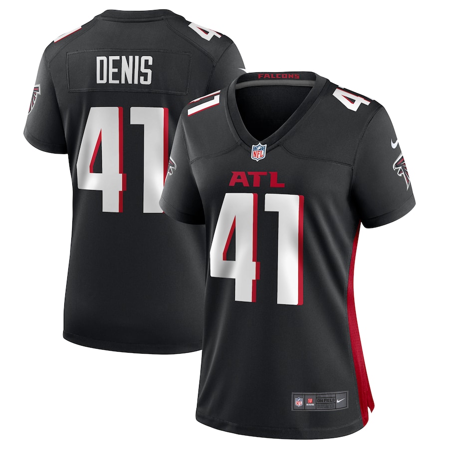 Women's Atlanta Falcons Lukas Denis Nike  Black  Game Jersey - Puhuasuan