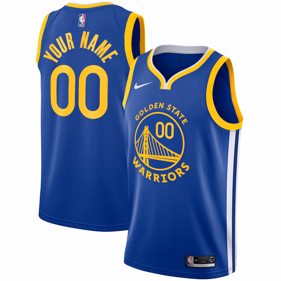 Unisex Golden State Warriors Nike Royal 2019/20 Custom Swingman Jersey - Icon - Puhuasuan