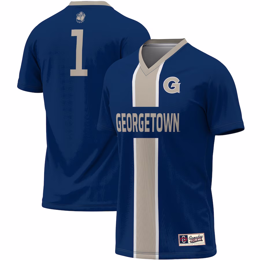 #1 Georgetown Hoyas ProSphere Unisex Lightweight Soccer Jersey - Navy - Puhuasuan