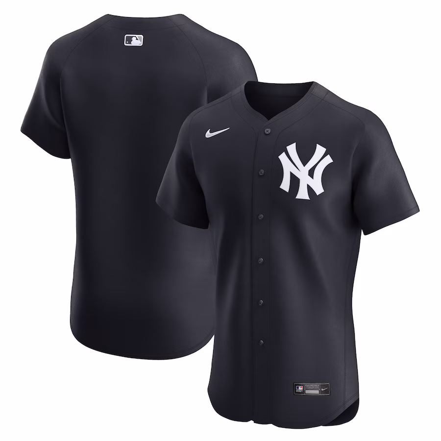 Men's New York Yankees Nike Black Alternate Elite Jersey - Puhuasuan
