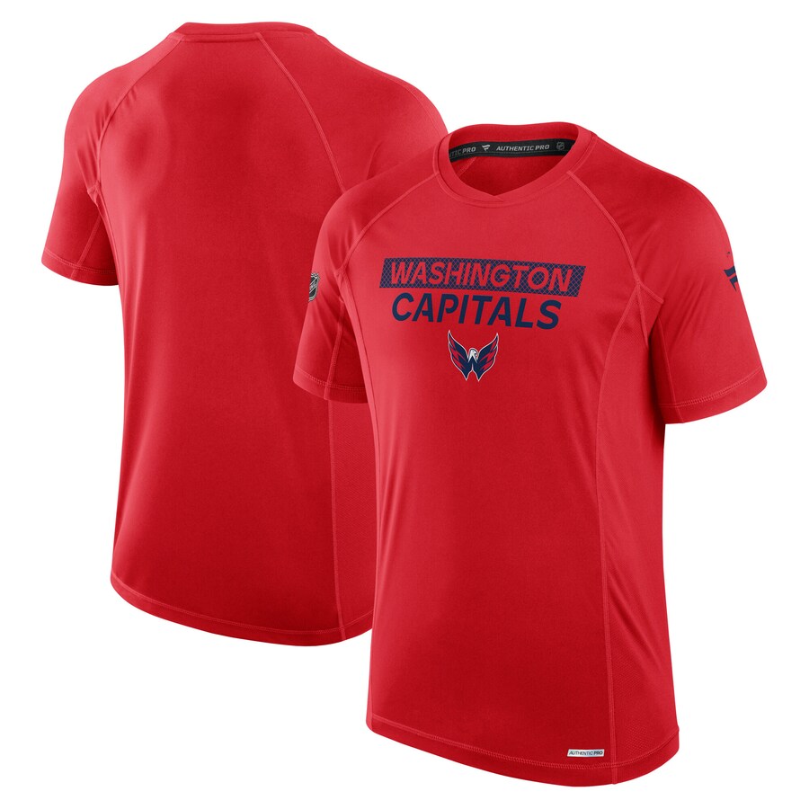Men's Washington Capitals Fanatics Red Authentic Pro Rink Tech T-Shirt - Puhuasuan