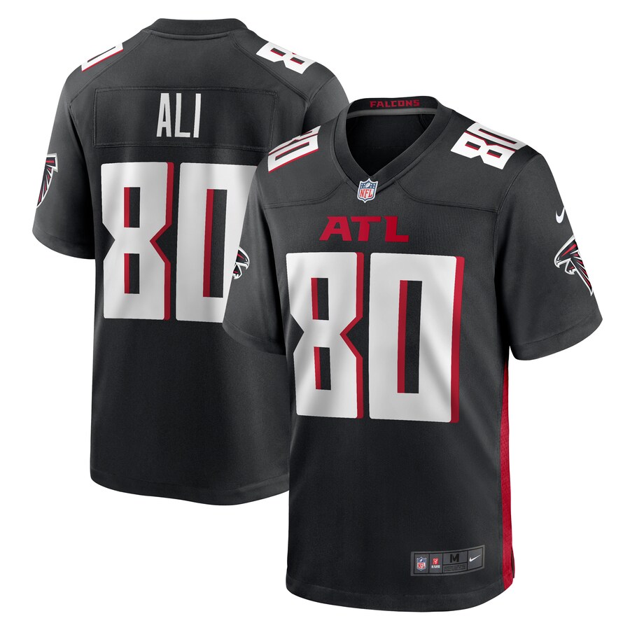 Men's Atlanta Falcons Josh Ali Nike  Black Team Game Jersey - Puhuasuan