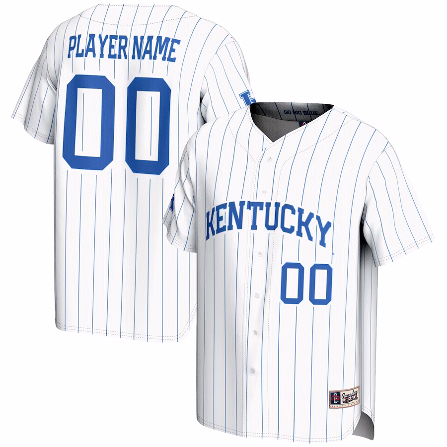 Kentucky Wildcats GameDay Greats NIL Pick-A-Player Lightweight Baseball Jersey - White - Puhuasuan