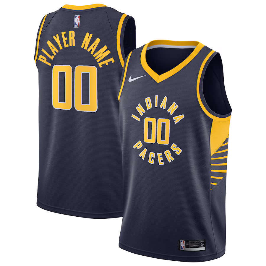 Men's Indiana Pacers Nike Navy Swingman Custom Jersey - Icon Edition - Puhuasuan