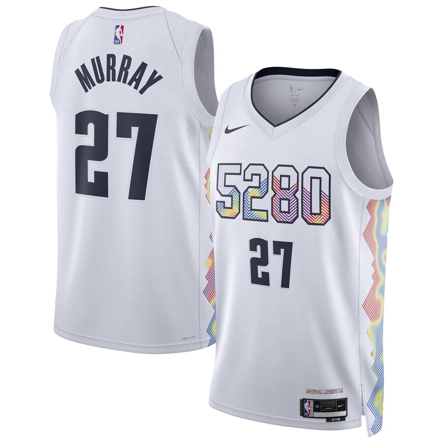 Unisex Denver Nuggets Jamal Murray Nike White 2024/25 Swingman Player Jersey - City Edition - Puhuasuan
