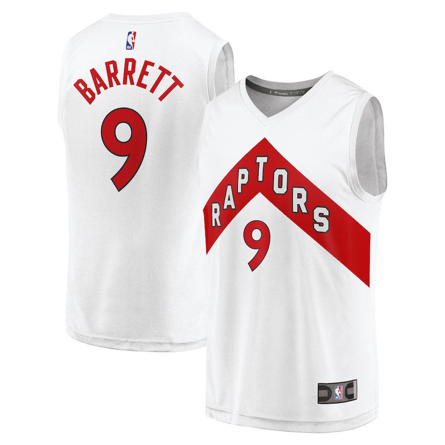Men's Toronto Raptors RJ Barrett Fanatics White Fast Break Player Jersey - Association Edition - Puhuasuan