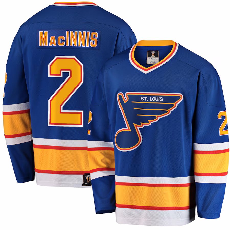 Men's St. Louis Blues Al Macinnis Fanatics Blue Premier Breakaway Retired Player Jersey - Puhuasuan