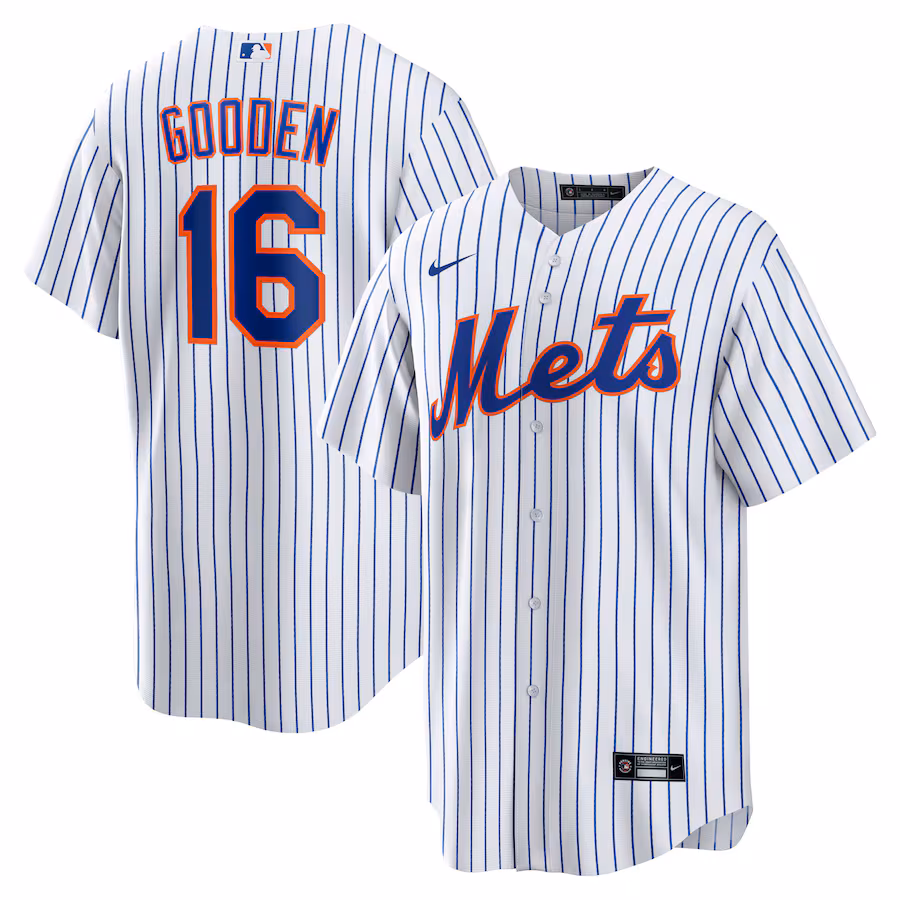 Men's New York Mets Dwight Gooden Nike White Home Replica Player Jersey - Puhuasuan