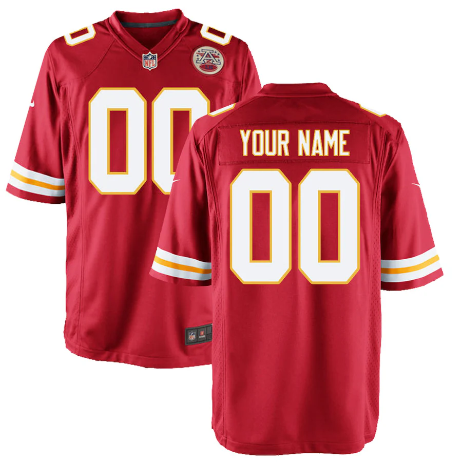 Youth Kansas City Chiefs Nike Red Custom Game Jersey - Puhuasuan