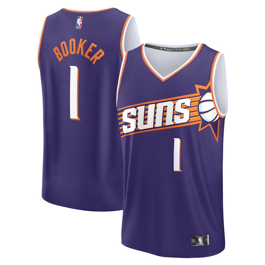 Men's Phoenix Suns Devin Booker Fanatics Purple Fast Break Replica Player Jersey - Icon Edition - Puhuasuan
